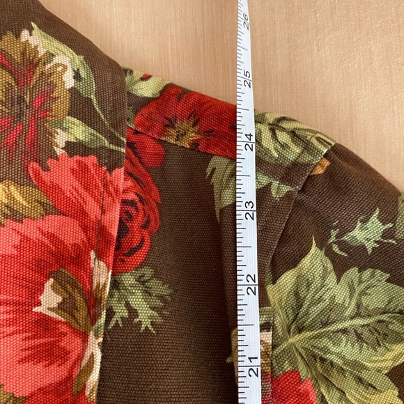 Appleseed's Floral Utility Jacket - Brown and Red - Picture 7 of 8